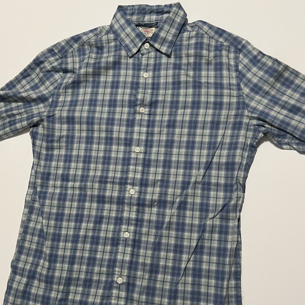 Faherty Shirt Long Sleeve Button Down Casual Preppy Summer Blue Men's size Small